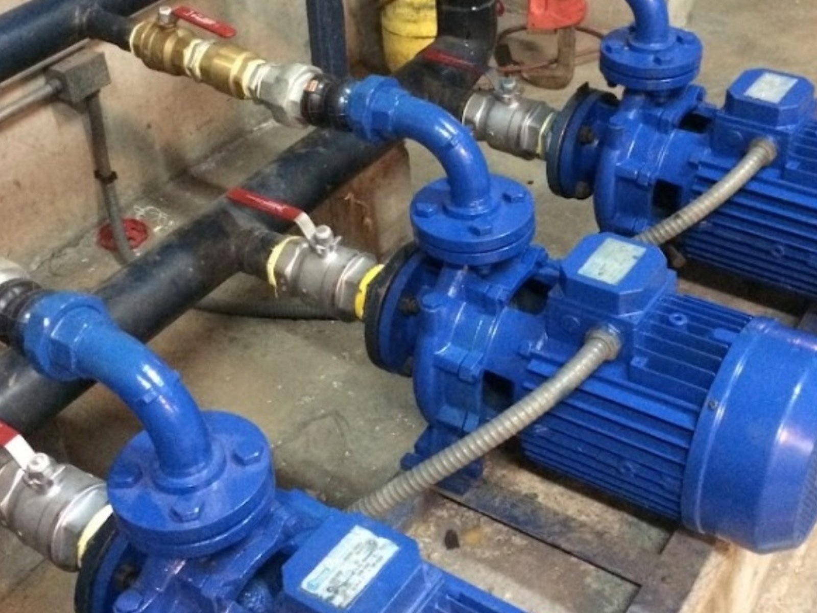 Sala de bombas industriales